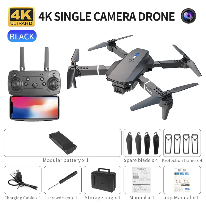 Drone Camera Night Vision - Il drone pieghevole intelligente E88 supporta
